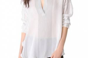 Vince Half Placket Blouse