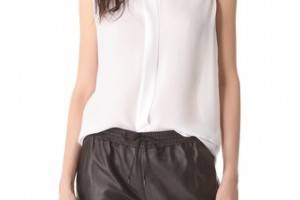 Vince Pleat Back Sleeveless Top