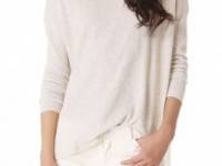 Vince Ribbed Shoulder Slub Sweater