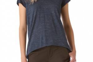 Vince Rolled V Neck Tee