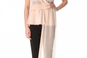 Vionnet Draped V Neck Top