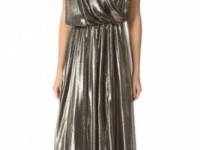 Vionnet Long Dress with V Neck