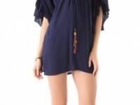 Vix Swimwear Solid Navy Nubia Cover Up