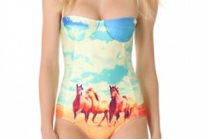 We Are Handsome Mustang Panel One Piece Swimsuit