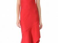 Wes Gordon Asymmetrical Bias Dress