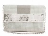 Whiting &amp; Davis Graphic Mixed Mesh Clutch