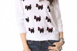 Wildfox Black Doggie Beach Sweatshirt