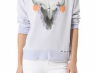 Wildfox Cherie Skull Destroyed Sweater
