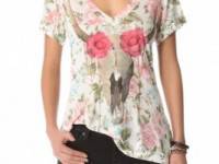 Wildfox Desert Rose V Neck Tee