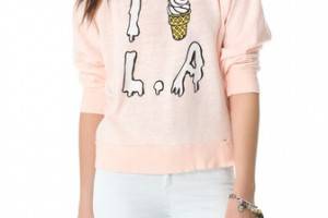 Wildfox I Scream L.A. Destroyed Sweatshirt