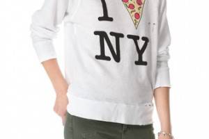 Wildfox N.Y. Slice Destroyed Sweatshirt