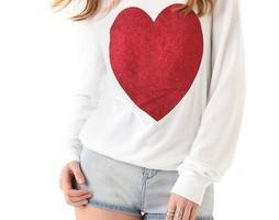 Wildfox Sparkle Heart Baggy Beach Top