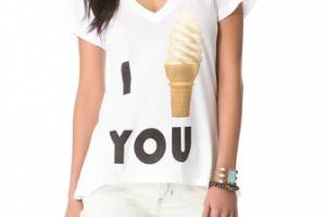 Wildfox Sweet Love V Neck Tee