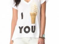 Wildfox Sweet Love V Neck Tee