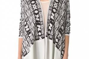 Yigal Azrouel Intarsia Drape Cardigan