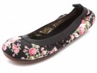 Yosi Samra Floral Print Ballet Flats