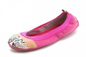 Yosi Samra Horizontal Colorblock Ballet Flats