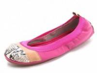 Yosi Samra Horizontal Colorblock Ballet Flats