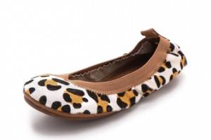 Yosi Samra Leopard Print Ballet Flats