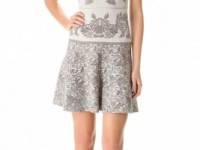 Zac Posen Jacquard Full Skirt Dress