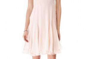 Zac Posen Silk Dress with Ruffle Sleeves