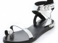 Zadig &amp; Voltaire Pert Metallic Sandals