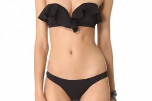 Zimmermann Lacquer Frill Bandeau Bikini