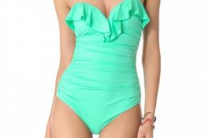 Zimmermann Lacquer Frill One Piece Swimsuit