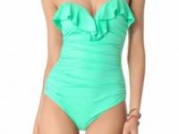 Zimmermann Lacquer Frill One Piece Swimsuit