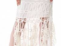 Free People Pieced Lace Maxi Skirt