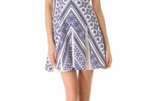 Pencey Geo Print Deep V Dress