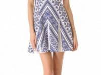 Pencey Geo Print Deep V Dress