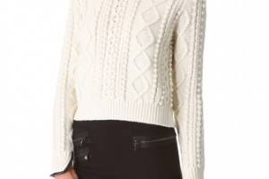 3.1 Phillip Lim Crop Pullover with Faux Piping