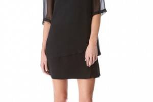 3.1 Phillip Lim Layered Tee Dress with Beaded Collar