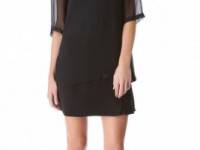 3.1 Phillip Lim Layered Tee Dress with Beaded Collar