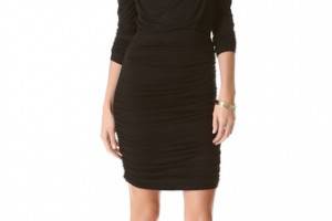 AIR by alice + olivia Cowl Neck Ruched Dress