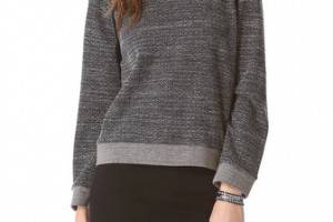 AIR by alice + olivia Leather Elbows Sweater