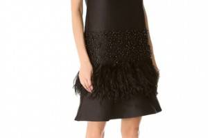 Alberta Ferretti Collection Sleeveless Dress with Feather