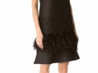 Alberta Ferretti Collection Sleeveless Dress with Feather