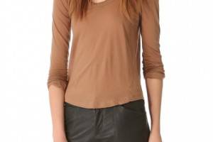 A.L.C. Long Sleeve Scoop Neck Top