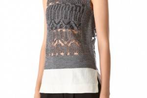 Alexander Wang Burnout Fair Isle Tank