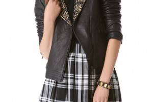 alice + olivia Adel Studded Leather Jacket