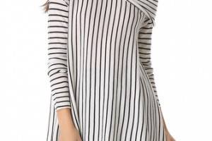 alice + olivia Drape Stripe Sweater