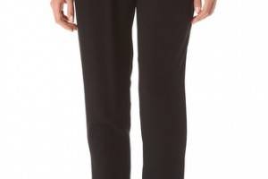 alice + olivia Leather Tie Belt Cuff Pants