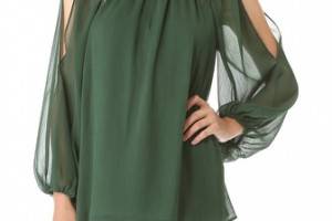 alice + olivia Merrie Cutout Peasant Top