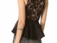 BB Dakota Cynthia Lace Back Peplum Top