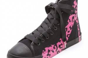 BE & D Glitter Leopard Sneakers