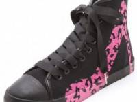 BE &amp; D Glitter Leopard Sneakers