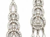 Ben-Amun Crystal Circular Drop Earrings