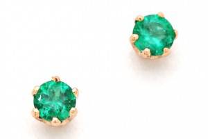 blanca monros gomez Little Emerald Stud Earrings